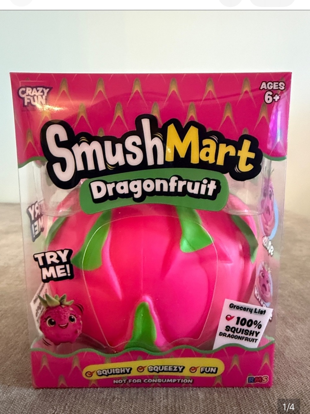 SmushMart Dragonfruit Squishy Toy New